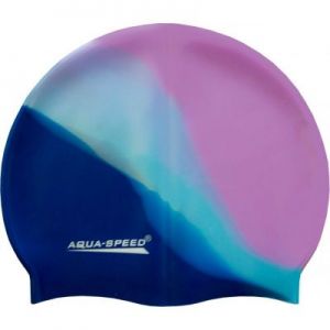 Czepek pływacki Aqua-Speed Bunt 40 fioletowo-granatowo-niebieski