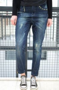 Spodnie jeansowe BAGGY z opuszczonym krokiem