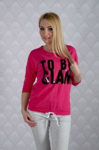 Bluzka z cekinowym napisem \\"TO BE GLAM\\"