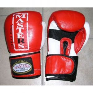 Rękawice bokserskie MASTERS PRO FIGHT RBT-PF 10 oz czarno-czerwono-białe