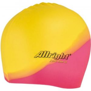 Czepek pływacki Allright silikonowy różowo żółty