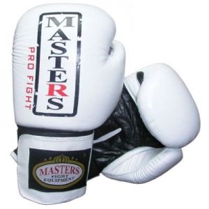 Rękawice bokserskie MASTERS RBT-31 10 oz biało-czarne