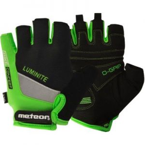 Rękawiczki rowerowe Meteor Gel GX31 czarno-zielone
